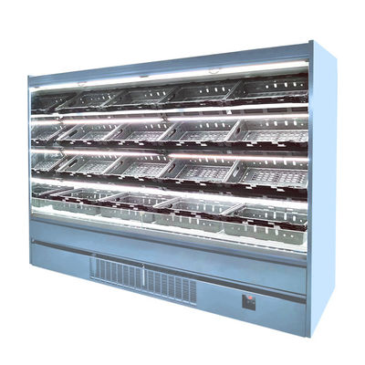 Шкаф дисплея дисплея плода овоща открытым передним Refrigerated охладителем затыкает внутри