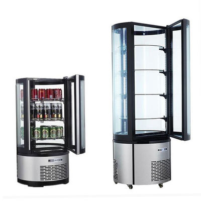 Countertop поворачивая Refrigerated охладитель двери витринного шкафа 100L торта коммерчески стеклянный