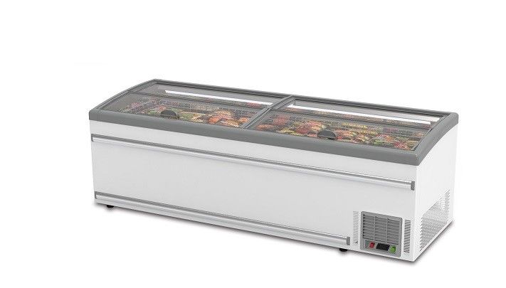 замораживателя острова замораживателя R290 R404A комода двери 800L 1100L двери стеклянного сползая стеклянные