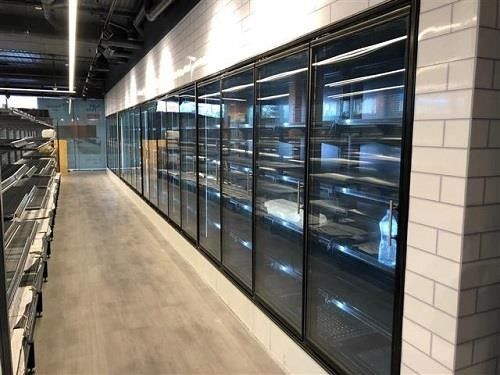 Slimline тип чернота двери стекла замораживателя положения нержавеющая